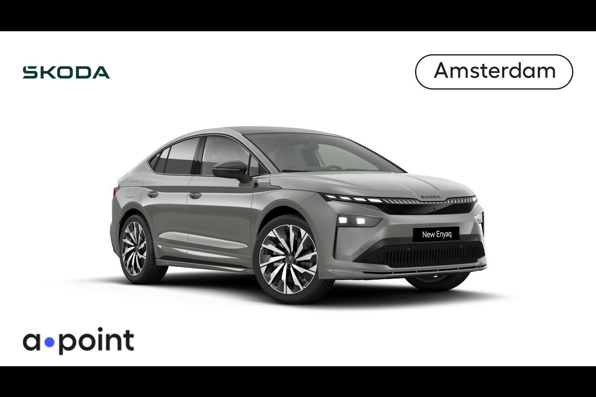 Škoda Enyaq Coupé 85 Sportline 286 pk | Business Upgrade Pakket ADVANCED | 21 inch lichtmetalen velgen Škoda Enyaq Coupé 85 Sportline 286 pk | Business Upgrade Pakket ADVANCED | 21 inch lichtmetalen velgen