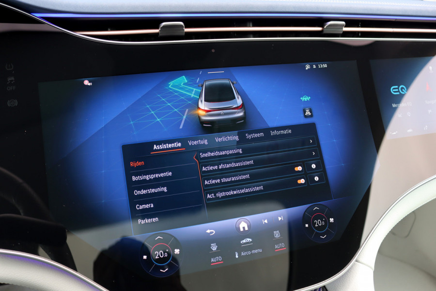 Mercedes-Benz EQE 300 AMG Line 89 kWh | Hyperscreen | Airmatic | Distronic+ | Memory | Burmester | Panoramadak | Digital Light | Surround Camera | Keyless Go | Augmented Reality | Warmtepomp |
