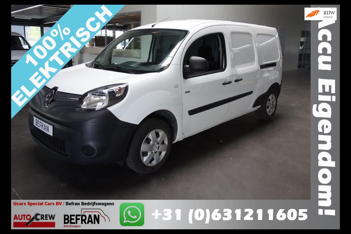 Renault Kangoo Z.E. Maxi Elektrisch Incl. Accu - Airco/ 2x schuifdeur Renault Kangoo Z.E. Maxi Elektrisch Incl. Accu - Airco/ 2x schuifdeur