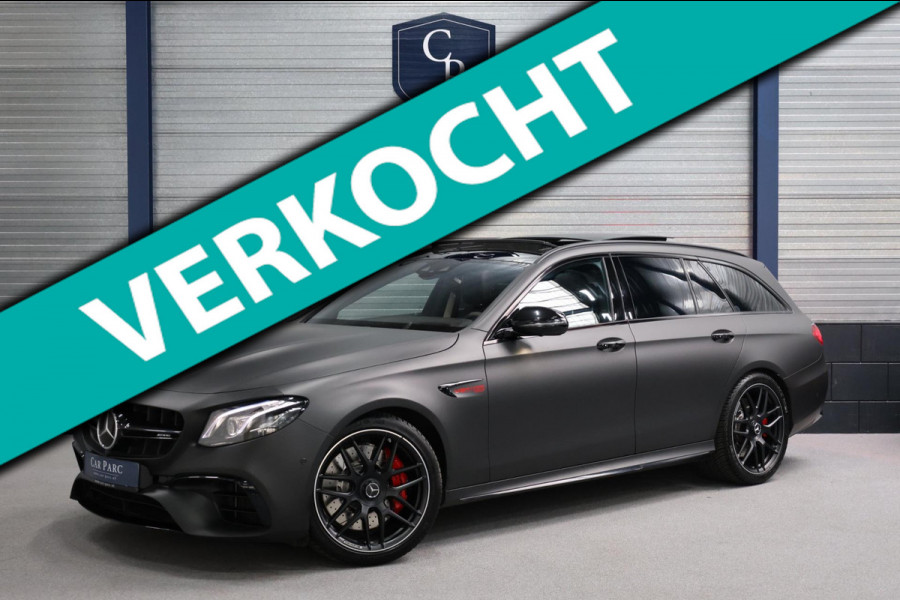 Mercedes-Benz E-Klasse Estate AMG 63 S 4MATIC+ 812+PK LED/VIRTUAL/SFEER/LUCHT/LEER+MASSAGE/PANO/360/ACC/ECC/12 MDN GARANTIE!