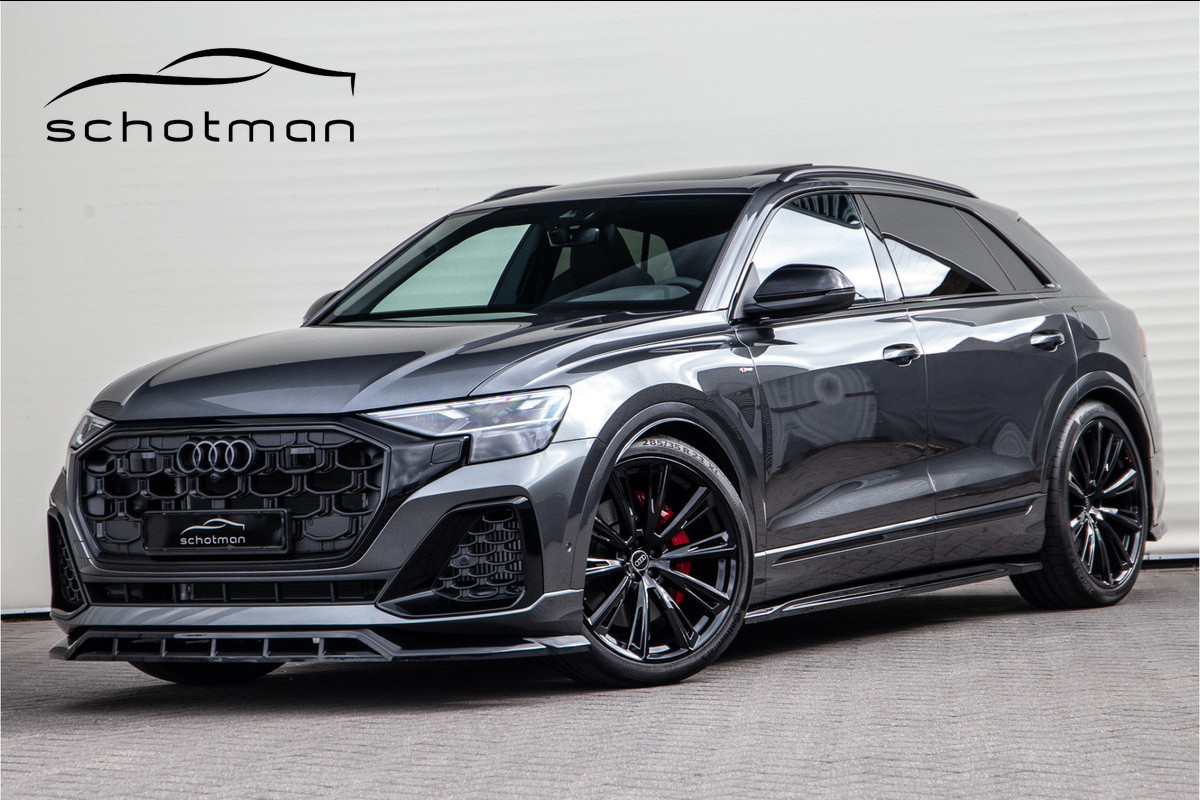 Audi Q8 60 TFSI e quattro Competition Pano, Aero-pack, RS stoelen, Carbon, 23" Audi Q8 60 TFSI e quattro Competition Pano, Aero-pack, RS stoelen, Carbon, 23"
