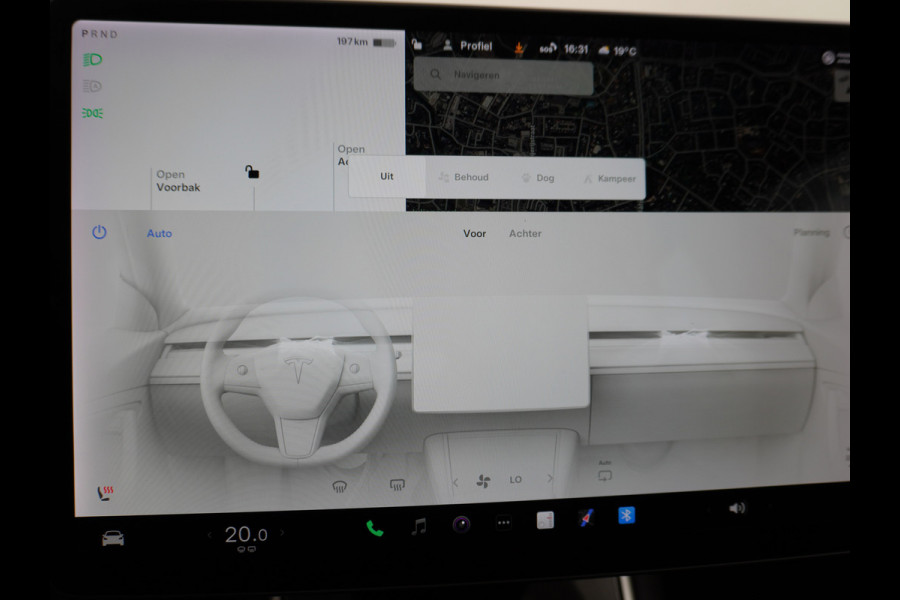 Tesla Model 3 Long Range 75kWh 463PK 18" FSD-Full Self Driving Computer-3 Premium Audio 4wd AutoPilot Panoramadak Camera's Leer Adaptive-Cruis Stoel en achterbank verwarming Electr.Stoelen+Memory+Easy-Entry WiFi Origineel Nederlandse auto Grootste accu Tot 16,5kwh thuis laden. Accu/Motor Garantie tot 29-10-2027 max 192.000km