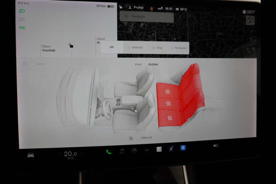 Tesla Model 3 Long Range 75kWh 463PK 18" FSD-Full Self Driving Computer-3 Premium Audio 4wd AutoPilot Panoramadak Camera's Leer Adaptive-Cruis Stoel en achterbank verwarming Electr.Stoelen+Memory+Easy-Entry WiFi Origineel Nederlandse auto Grootste accu Tot 16,5kwh thuis laden. Accu/Motor Garantie tot 29-10-2027 max 192.000km
