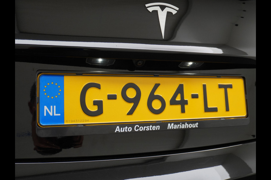 Tesla Model 3 Long Range 75kWh 463PK 18" FSD-Full Self Driving Computer-3 Premium Audio 4wd AutoPilot Panoramadak Camera's Leer Adaptive-Cruis Stoel en achterbank verwarming Electr.Stoelen+Memory+Easy-Entry WiFi Origineel Nederlandse auto Grootste accu Tot 16,5kwh thuis laden. Accu/Motor Garantie tot 29-10-2027 max 192.000km