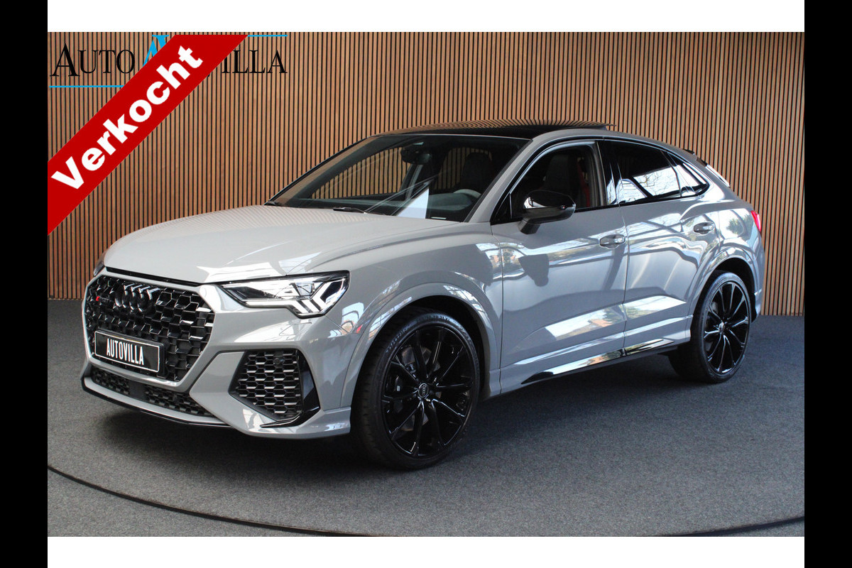 Audi RSQ3 Sportback TFSI RS 360° Panorama ACC Sonos Memory Leer Nardo Grey Navi Sonos Climate voor en achter PDC 21" LM velgen Fabrieksgarantie t/m 2029!