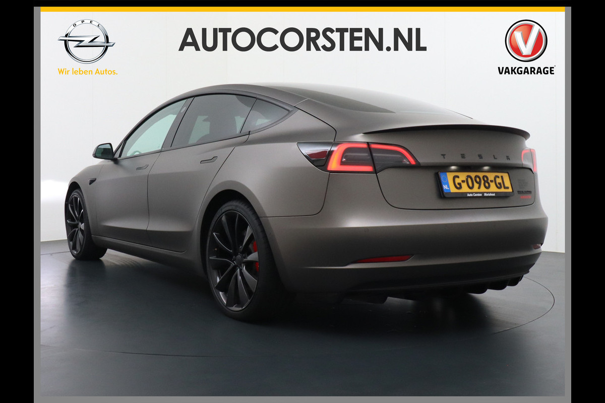 Tesla Model 3 Performance AWD 75kWh 513PK 0-100kmh in 3,4 sec. Wrap Priv.Glas Diffuser Leder Adap.Cruise Autopilot Keyless Lmv 20" Camera's St Performance pakket Premium Audio Dodehoek detector Wifi Led Navi Ecc Bluetooth Voorzien van wrap 1e Eigenaar Origineel Nederlandse Auto Tesla-Garantie op accu en motor tot 25-9-2027! Tesla Model 3 Performance AWD 75kWh 513PK 0-100kmh in 3,4 sec. Wrap Priv.Glas Diffuser Leder Adap.Cruise Autopilot Keyless Lmv 20" Camera's St Performance pakket Premium Audio Dodehoek detector Wifi Led Navi Ecc Bluetooth Voorzien van wrap 1e Eigenaar Origineel Nederlandse Auto Tesla-Garantie op accu en motor tot 25-9-2027!