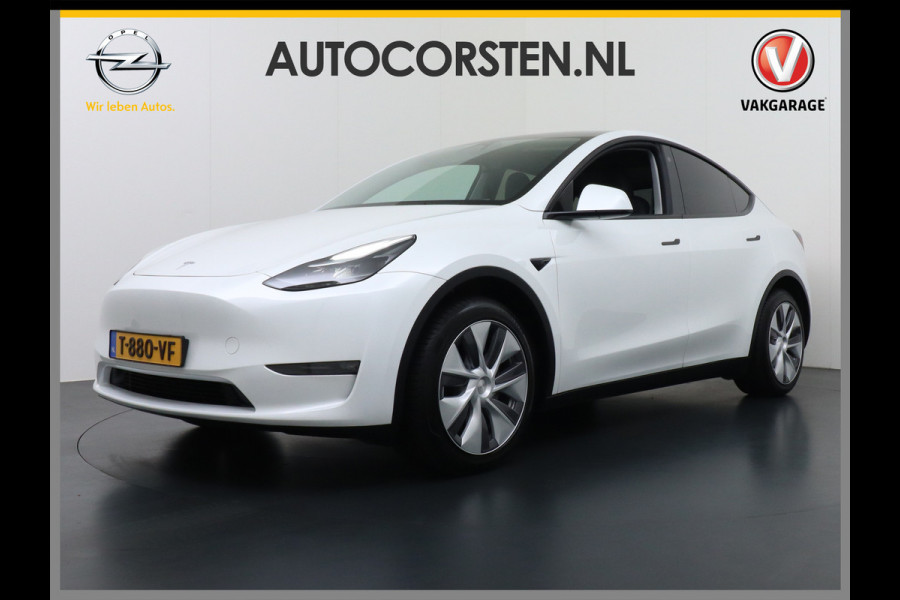 Tesla Model Y Long Range 514PK AWD 75kWh Trekhaak-1600KG Warmtepomp Full-Self-Driving Computer 3 Leder  19" GSM-Sleutel Stoelverw.- V+A+Stuur+ Keyless PDC-a+v Elek.Achterklep Lmv Led Standkachel 4WD LR 1e Eigenaar, origineel Nederlands Geleverd, Accu-Garantie t/m sept-2031