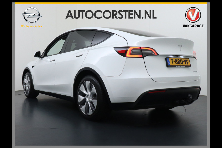 Tesla Model Y Long Range 514PK AWD 75kWh Trekhaak-1600KG Warmtepomp Full-Self-Driving Computer 3 Leder  19" GSM-Sleutel Stoelverw.- V+A+Stuur+ Keyless PDC-a+v Elek.Achterklep Lmv Led Standkachel 4WD LR 1e Eigenaar, origineel Nederlands Geleverd, Accu-Garantie t/m sept-2031