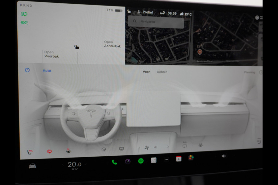 Tesla Model Y Long Range 514PK AWD 75kWh Trekhaak-1600KG Warmtepomp Full-Self-Driving Computer 3 Leder  19" GSM-Sleutel Stoelverw.- V+A+Stuur+ Keyless PDC-a+v Elek.Achterklep Lmv Led Standkachel 4WD LR 1e Eigenaar, origineel Nederlands Geleverd, Accu-Garantie t/m sept-2031