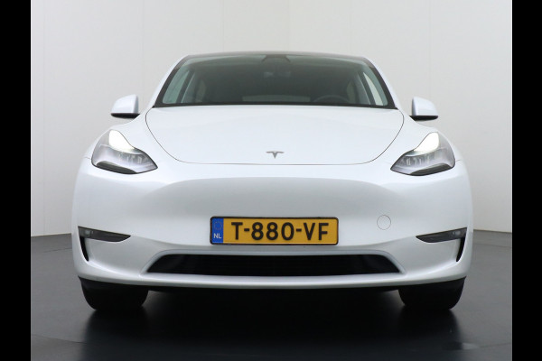 Tesla Model Y Long Range 514PK AWD 75kWh Trekhaak-1600KG Warmtepomp Full-Self-Driving Computer 3 Leder  19" GSM-Sleutel Stoelverw.- V+A+Stuur+ Keyless PDC-a+v Elek.Achterklep Lmv Led Standkachel 4WD LR 1e Eigenaar, origineel Nederlands Geleverd, Accu-Garantie t/m sept-2031