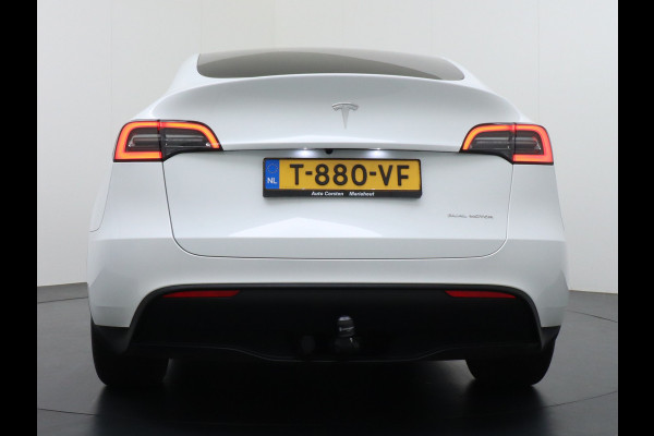 Tesla Model Y Long Range 514PK AWD 75kWh Trekhaak-1600KG Warmtepomp Full-Self-Driving Computer 3 Leder  19" GSM-Sleutel Stoelverw.- V+A+Stuur+ Keyless PDC-a+v Elek.Achterklep Lmv Led Standkachel 4WD LR 1e Eigenaar, origineel Nederlands Geleverd, Accu-Garantie t/m sept-2031