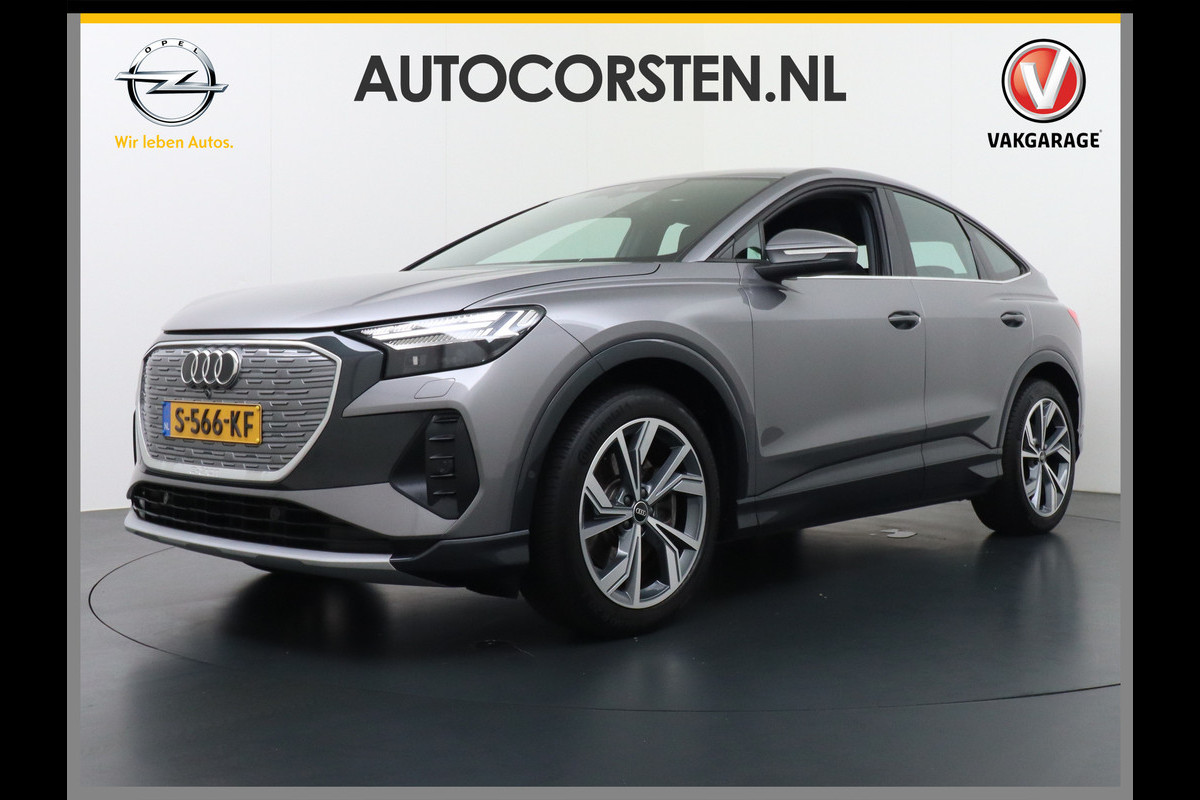 Audi Q4 Sportback e-tron 40 204pk 77kWh Adap.Cruise Sport-St. 20" Apple Carplay Android Camera Navi Matrix Led Elek.Achterklep Trekhaak Ecc Stoelverwarmi Audi sound system Assistentiepakketten-Parking/Tour/Plus 1e Eigenaar Origineel Nederlandse Auto 1.000kg trekvermogen € 63.000nieuw Audi Q4 Sportback e-tron 40 204pk 77kWh Adap.Cruise Sport-St. 20" Apple Carplay Android Camera Navi Matrix Led Elek.Achterklep Trekhaak Ecc Stoelverwarmi Audi sound system Assistentiepakketten-Parking/Tour/Plus 1e Eigenaar Origineel Nederlandse Auto 1.000kg trekvermogen € 63.000nieuw