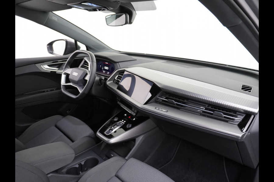 Audi Q4 Sportback e-tron 40 204pk 77kWh Adap.Cruise Sport-St. 20" Apple Carplay Android Camera Navi Matrix Led Elek.Achterklep Trekhaak Ecc Stoelverwarmi Audi sound system Assistentiepakketten-Parking/Tour/Plus 1e Eigenaar Origineel Nederlandse Auto 1.000kg trekvermogen € 63.000nieuw