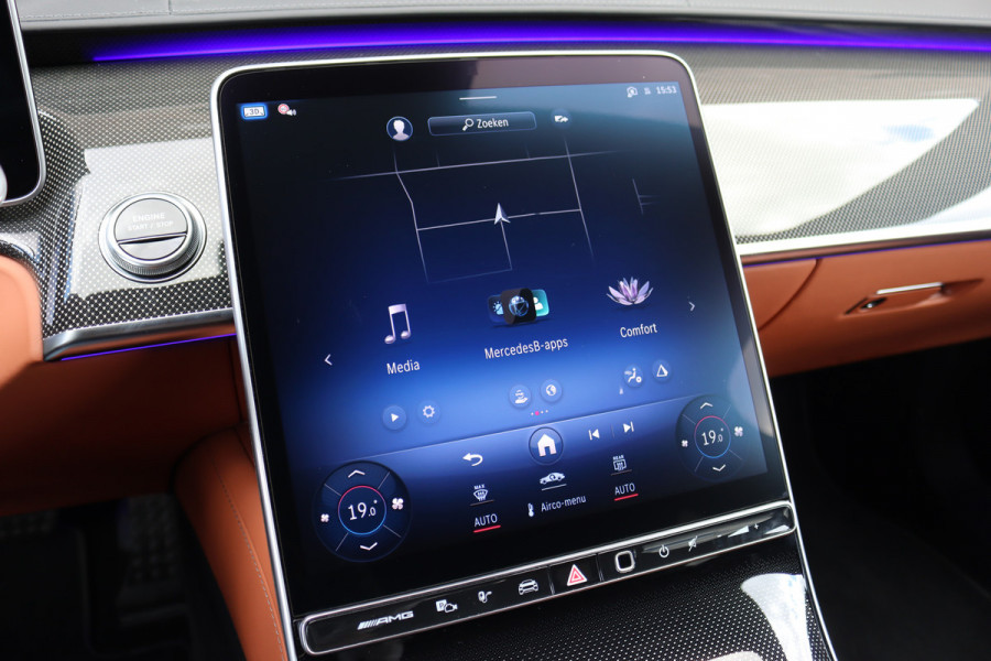 Mercedes-Benz S-Klasse AMG 63 S E Performance Aut9 | 802pk | Achterasbesturing | Keramisch | Distronic+ | HUD | Entertainmentpakket Achter | Stoelventilatie V+A | Vlakkenverwarming | Zonweringspakket | Massage | 3D-Display |