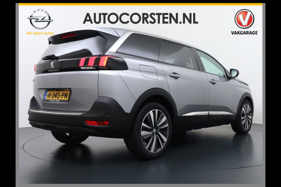 Peugeot 5008 T131PK 7-Pers Apple Carplay Android Adap.Cruise Navi Camera Trekhaak Led Elek.Achterklep Ecc Pdc DAB+ Pack Drive Assist Plus Dodehoek detectie Lane Assist Keyless Lmv 19" Verkeersbordlezer Privacy Glas Blue Premium 100% Dealeronderhouden! EURO6 Laatste beurt gehad bij 98.204km/13/1/2025!