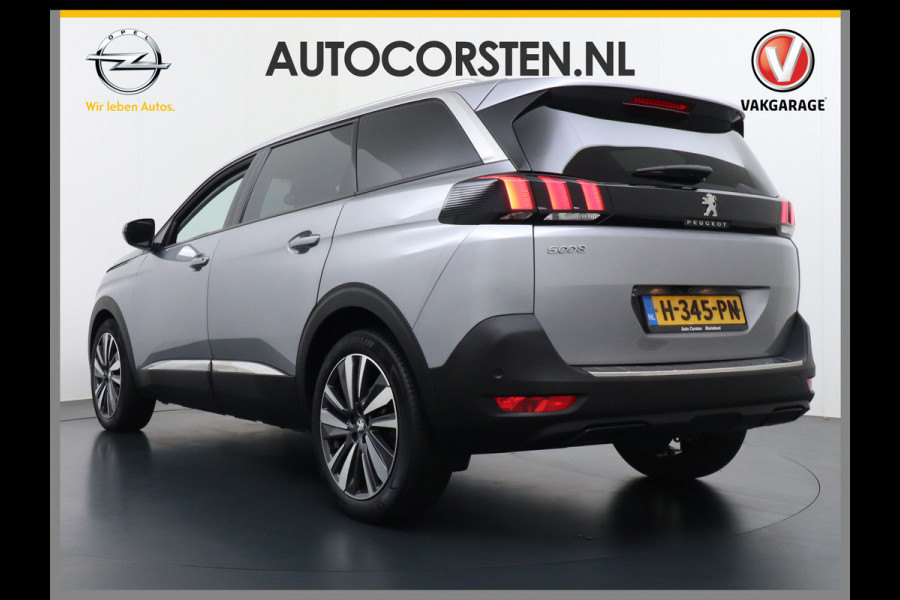 Peugeot 5008 T131PK 7-Pers Apple Carplay Android Adap.Cruise Navi Camera Trekhaak Led Elek.Achterklep Ecc Pdc DAB+ Pack Drive Assist Plus Dodehoek detectie Lane Assist Keyless Lmv 19" Verkeersbordlezer Privacy Glas Blue Premium 100% Dealeronderhouden! EURO6 Laatste beurt gehad bij 98.204km/13/1/2025!