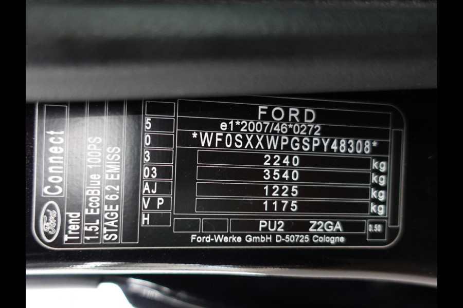 Ford Transit Connect 100pk Automaat L2 Trend Navigatie Camera Parkeersensoren Cruise control 3 Zits