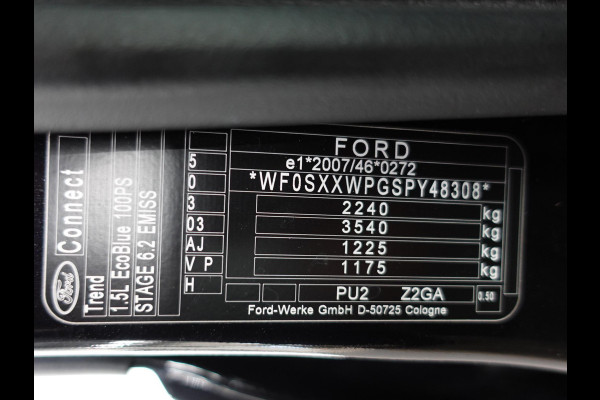 Ford Transit Connect 100pk Automaat L2 Trend Navigatie Camera Parkeersensoren Cruise control 3 Zits