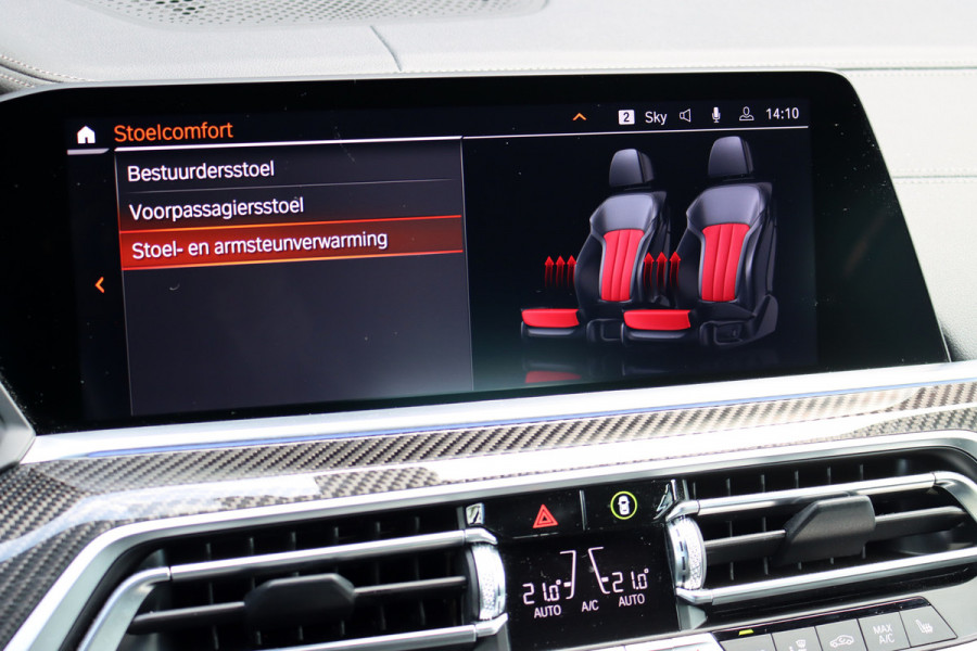 BMW X6 xDrive40i High Executive M Sport Aut8 | ACC | Carbon | Panoramadak | Memory | Surround Camera | Iconic Glow | Laser | HUD | Merino Leder | Trekhaak | Verwarmd Stuurwiel |