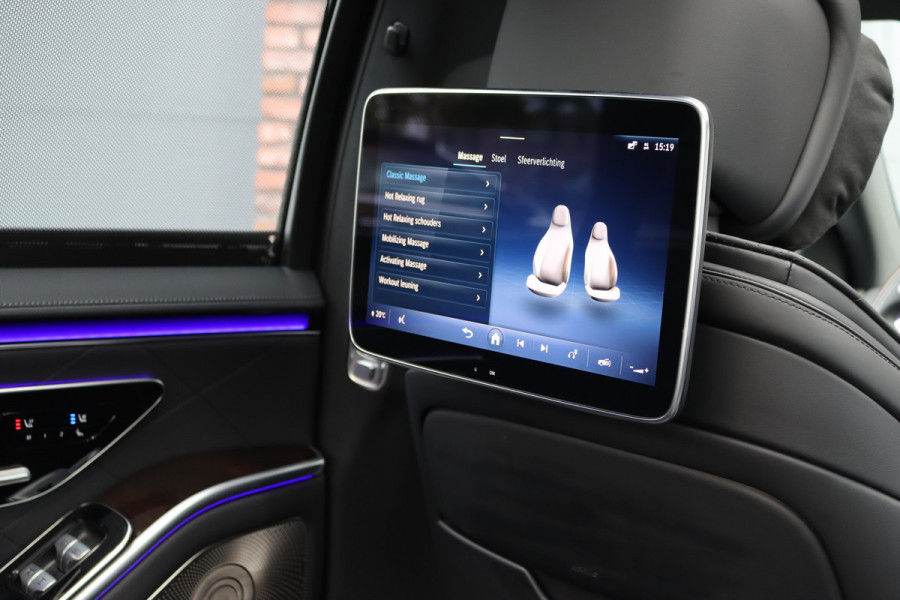 Mercedes-Benz S-Klasse 450d 4MATIC Lang AMG Line Aut9 | Airmatic | Chauffeurspakket | Achterasbesturing | Augmented HUD | Distronic+ | Burmester | Exclusief Nappa Leder | 3D-Display | Vlakkenverwarming | Zonweringspakket |