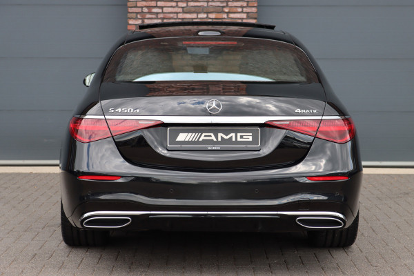 Mercedes-Benz S-Klasse 450d 4MATIC Lang AMG Line Aut9 | Airmatic | Chauffeurspakket | Achterasbesturing | Augmented HUD | Distronic+ | Burmester | Exclusief Nappa Leder | 3D-Display | Vlakkenverwarming | Zonweringspakket |
