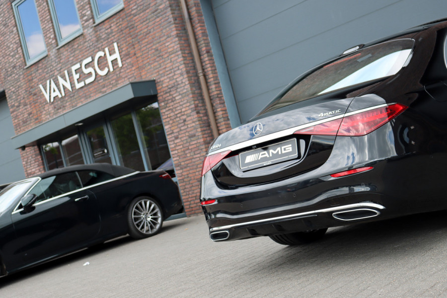 Mercedes-Benz S-Klasse 450d 4MATIC Lang AMG Line Aut9 | Airmatic | Chauffeurspakket | Achterasbesturing | Augmented HUD | Distronic+ | Burmester | Exclusief Nappa Leder | 3D-Display | Vlakkenverwarming | Zonweringspakket |