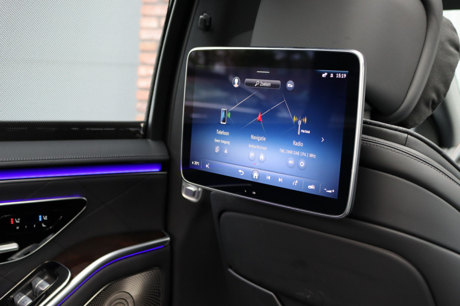Mercedes-Benz S-Klasse 450d 4MATIC Lang AMG Line Aut9 | Airmatic | Chauffeurspakket | Achterasbesturing | Augmented HUD | Distronic+ | Burmester | Exclusief Nappa Leder | 3D-Display | Vlakkenverwarming | Zonweringspakket |