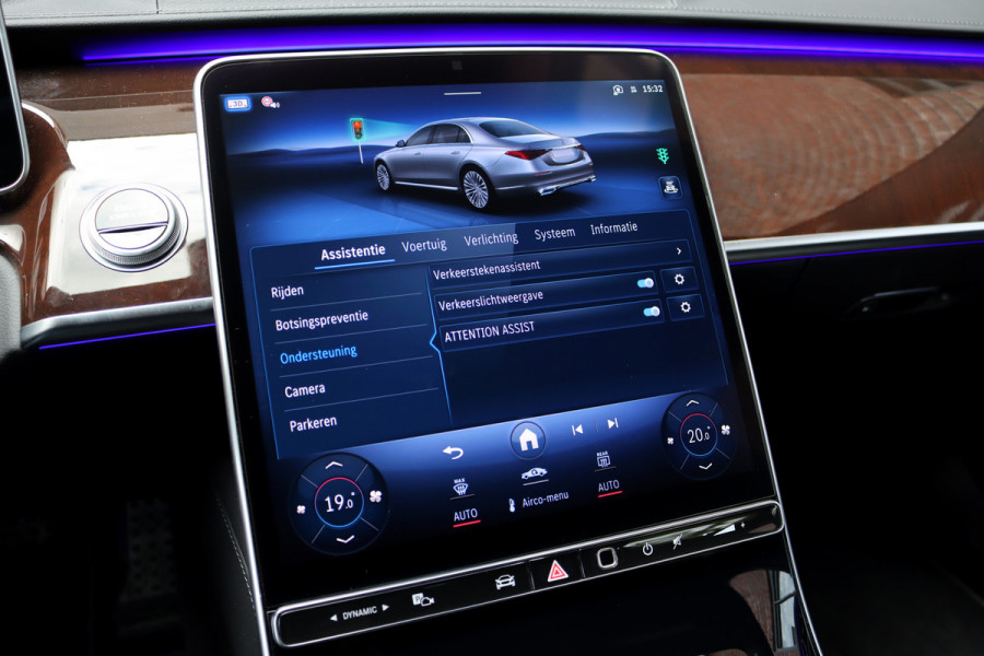 Mercedes-Benz S-Klasse 450d 4MATIC Lang AMG Line Aut9 | Airmatic | Chauffeurspakket | Achterasbesturing | Augmented HUD | Distronic+ | Burmester | Exclusief Nappa Leder | 3D-Display | Vlakkenverwarming | Zonweringspakket |