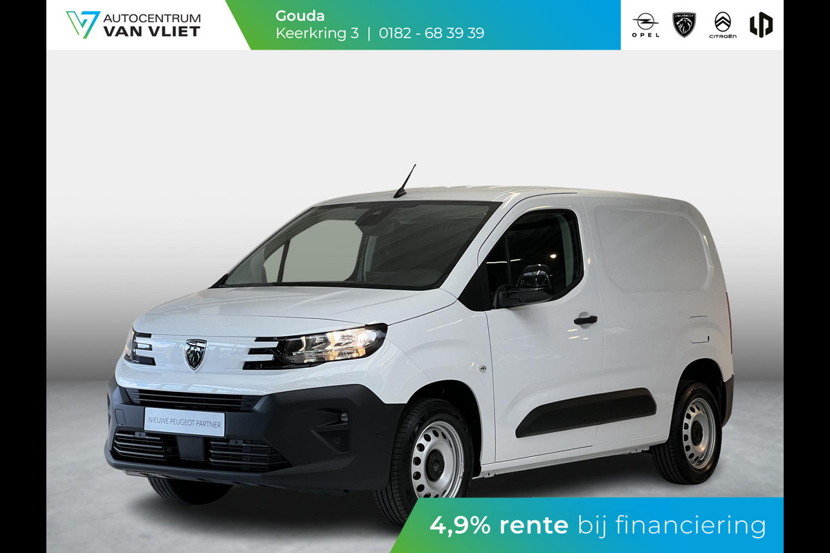 Peugeot Partner L1 100 Pk. | navi incl. Apple Carplay | camera | digitale binnenspiegel | dodehoek detectie | parkeersensoren | 3-zitter | rijklaarprijs