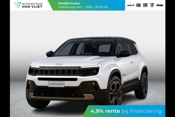 Jeep Avenger Summit 54 kWh | Schuif/Kanteldak | Leder&Winter Pack | Warmtepomp | Info&Convenience Pack | Full Operational Lease € 599,-