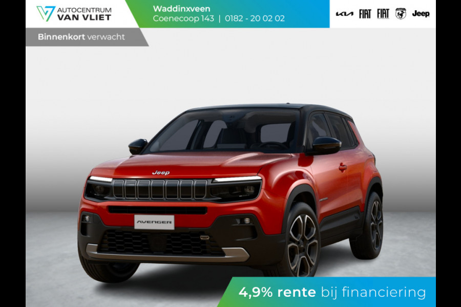 Jeep Avenger e-Hybrid Altitude | Automaat | Clima | Adapt. Cruise | 17" | PDC | Camera | Schuif/Kanteldak | Bicolore