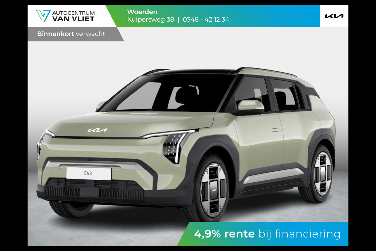 Kia EV3 Plus 58.3 kWh | Levering Mei | Navi | 17" | Adapt. Cruise | Clima | PDC | Dakrails | Stoel&Stuurverw. | Priv Glass | BSM | Private Lease € 516,- Actie ! Kia EV3 Plus 58.3 kWh | Levering Mei | Navi | 17" | Adapt. Cruise | Clima | PDC | Dakrails | Stoel&Stuurverw. | Priv Glass | BSM | Private Lease € 516,- Actie !