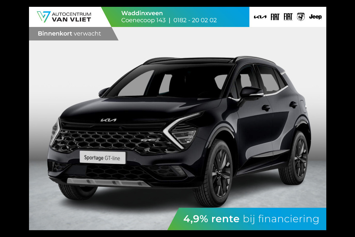 Kia Sportage 1.6 T-GDi Plug-in Hybrid AWD GT-Line | Levering Juli | Clima | Stoel-/stuurverwarming | Schuif-/kanteldak | Carplay | Navi | Adapt. Cruise | 19''
