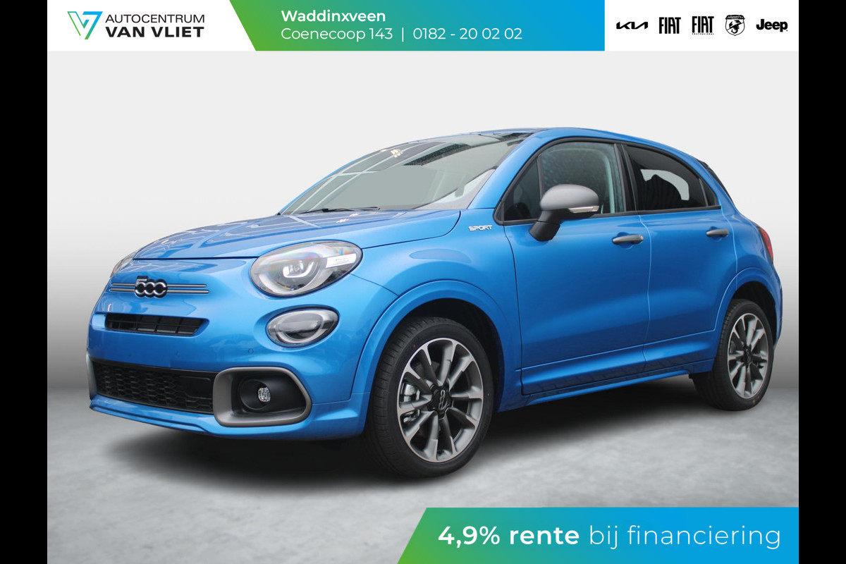 Fiat 500X 1.5 Hybrid Sport | Automaat | Navi | Clima | Camera | Keyless | Cruise | Apple Carplay | BSM | 18" Fiat 500X 1.5 Hybrid Sport | Automaat | Navi | Clima | Camera | Keyless | Cruise | Apple Carplay | BSM | 18"