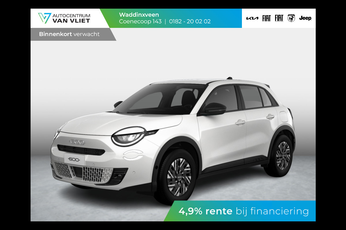 Fiat 600 1.2 Hybrid Urban | Automaat | PDC | Cruise | Airco | Apple Carplay Fiat 600 1.2 Hybrid Urban | Automaat | PDC | Cruise | Airco | Apple Carplay