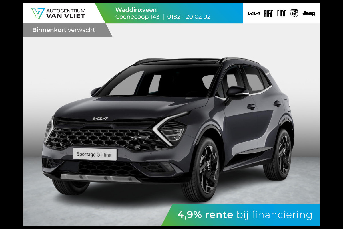 Kia Sportage 1.6 T-GDi Plug-in Hybrid AWD GT-PlusLine | Levering Juni | CarPlay | Stoelkoeling | Stoel-/stuurverwarming | Schuif-/kanteldak | PDC | LED | Navi | Camera | 19'' Kia Sportage 1.6 T-GDi Plug-in Hybrid AWD GT-PlusLine | Levering Juni | CarPlay | Stoelkoeling | Stoel-/stuurverwarming | Schuif-/kanteldak | PDC | LED | Navi | Camera | 19''