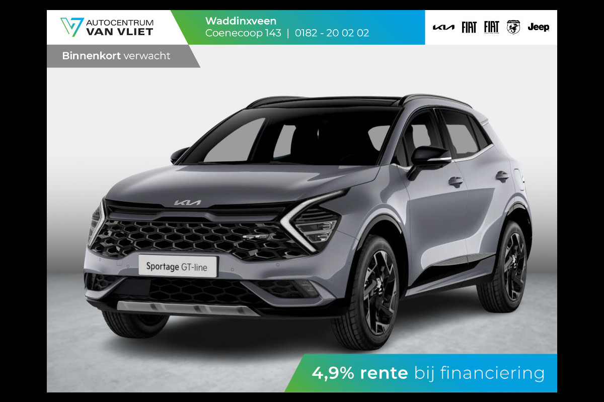 Kia Sportage 1.6 T-GDi Plug-in Hybrid AWD GT-PlusLine | Levering Mei | CarPlay | Stoelkoeling | Stoel-/stuurverwarming | Schuif-/kanteldak | PDC | LED | Navi | Camera | 19'' Kia Sportage 1.6 T-GDi Plug-in Hybrid AWD GT-PlusLine | Levering Mei | CarPlay | Stoelkoeling | Stoel-/stuurverwarming | Schuif-/kanteldak | PDC | LED | Navi | Camera | 19''