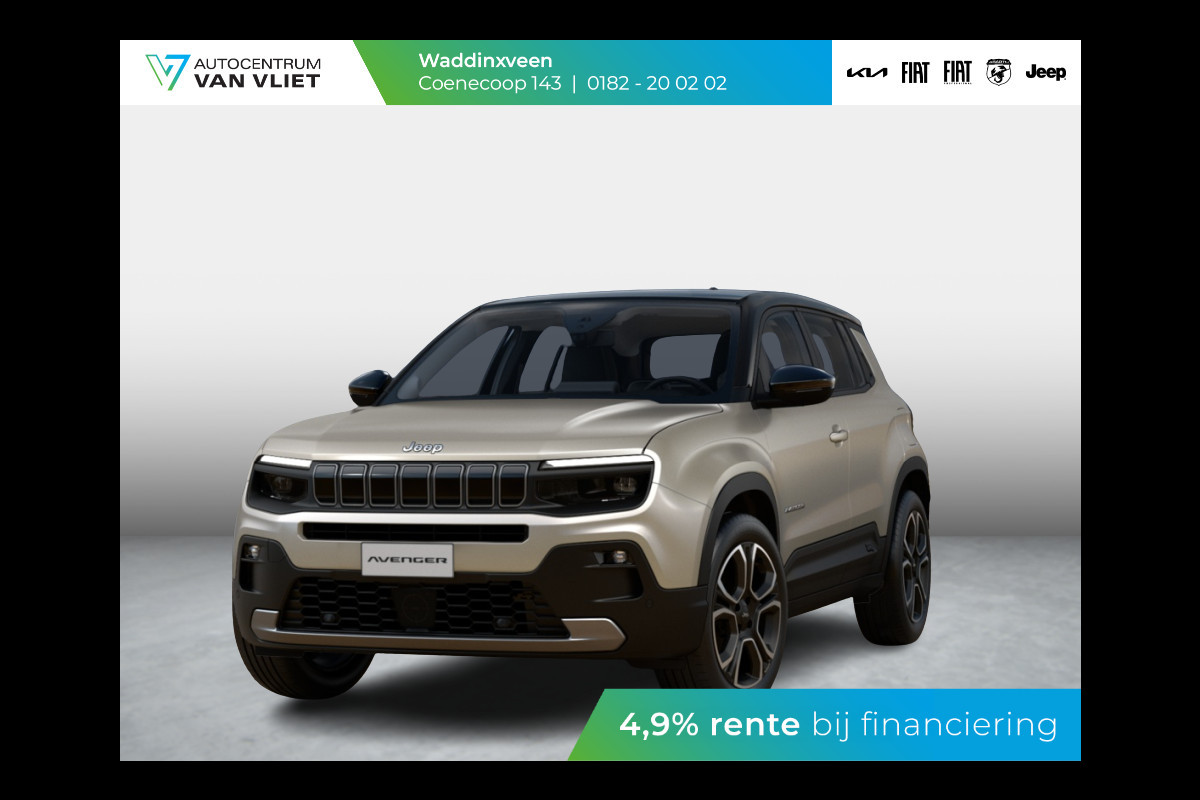 Jeep Avenger Summit 54 kWh | Schuif/Kanteldak | Leder&Winter Pack | Stone Grey Jeep Avenger Summit 54 kWh | Schuif/Kanteldak | Leder&Winter Pack | Stone Grey