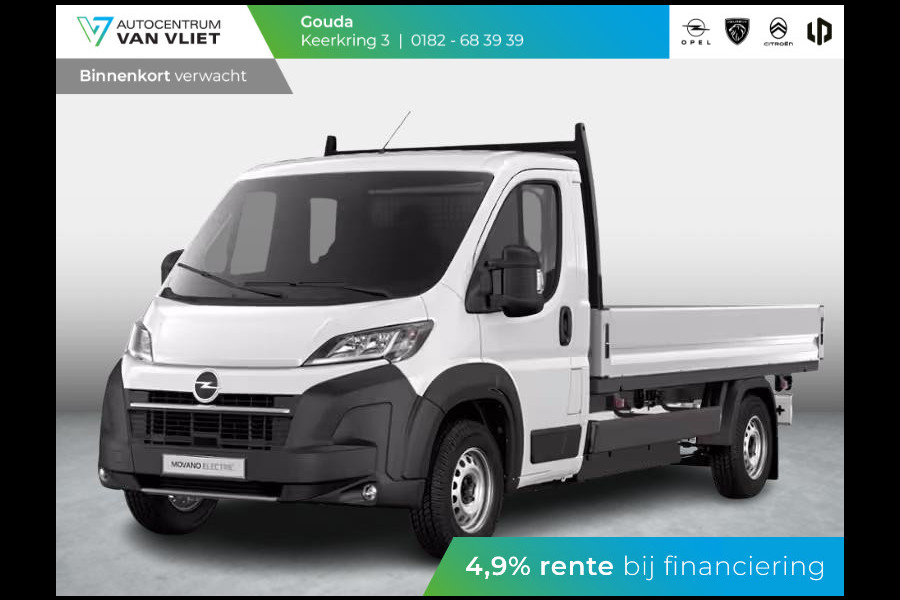 Opel Movano Electric 4.25t L3 Zwaar 110 kWh | Open laadbak | 420km WLTP actieradius |