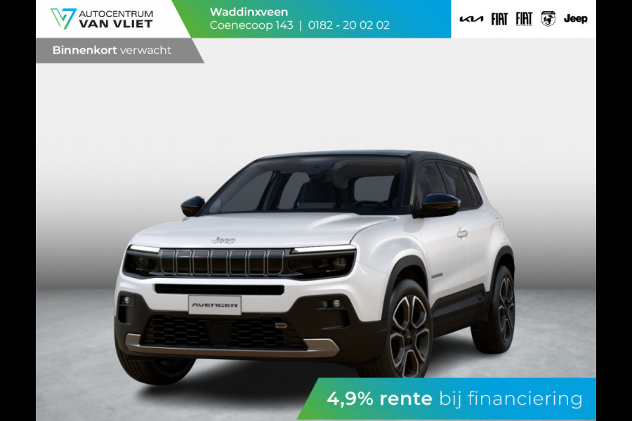 Jeep Avenger e-Hybrid Altitude | Automaat | Clima | Adapt. Cruise | 17" | PDC | Camera | Schuif/Kanteldak | Bicolore