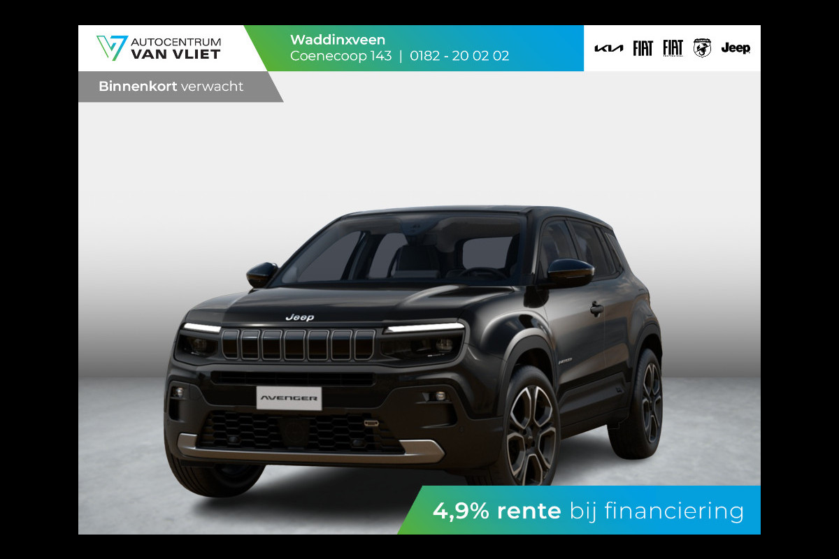 Jeep Avenger e-Hybrid Summit | Automaat | Clima | Adapt. Cruise | 18" | PDC | Camera | Winter Pack Jeep Avenger e-Hybrid Summit | Automaat | Clima | Adapt. Cruise | 18" | PDC | Camera | Winter Pack
