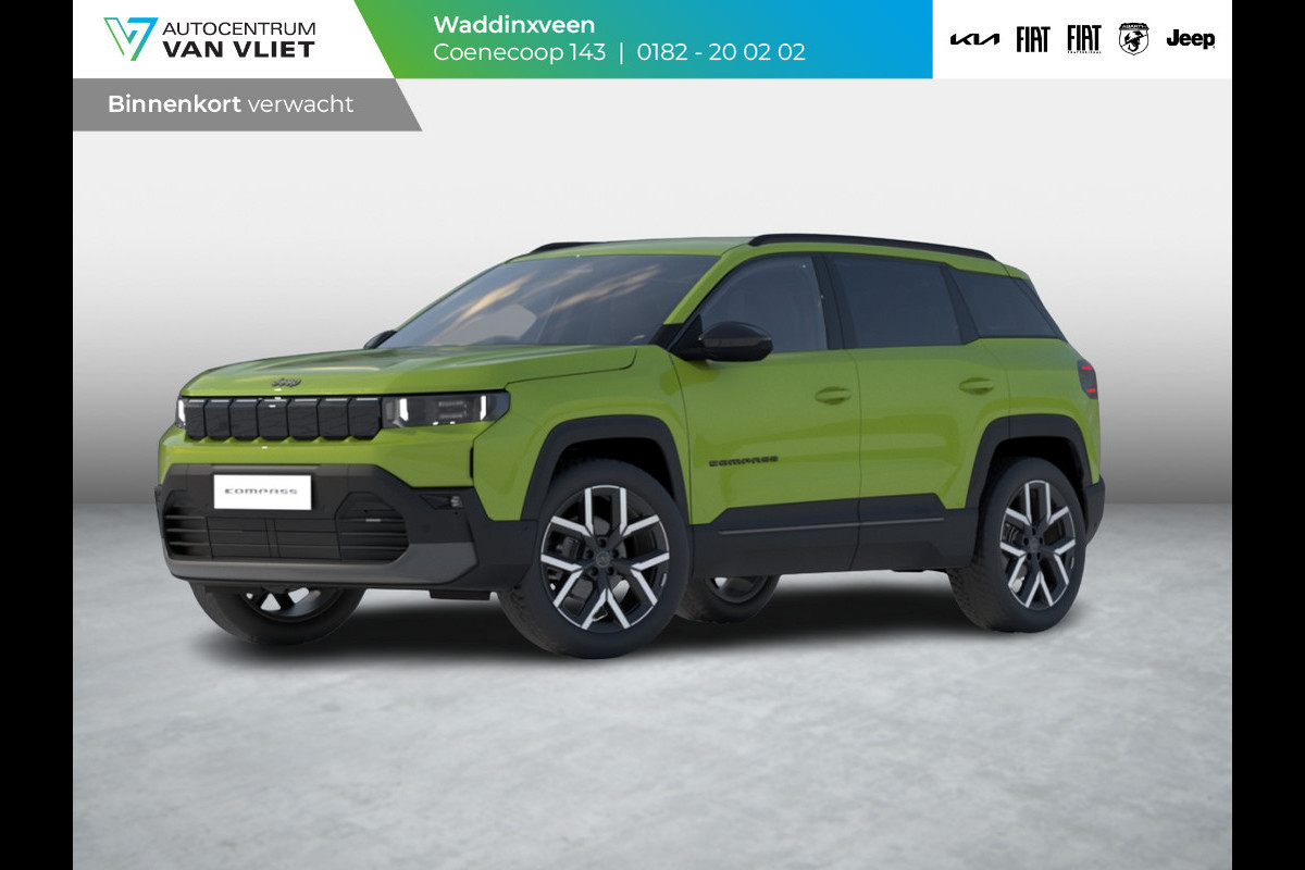 Jeep Compass First Edition 74 kWh | Adapt. Cruise | Camera | Carplay | 20" | Elektr. A-Klep | Navi | Winter Pack | Private Lease € 760,-* Jeep Compass First Edition 74 kWh | Adapt. Cruise | Camera | Carplay | 20" | Elektr. A-Klep | Navi | Winter Pack | Private Lease € 760,-*