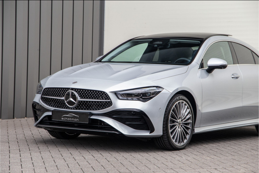 Mercedes-Benz CLA-Klasse 250 e AMG Facelift, Panorama, Burmester, Memory, Sfeerverlichting, Hybrid 2024
