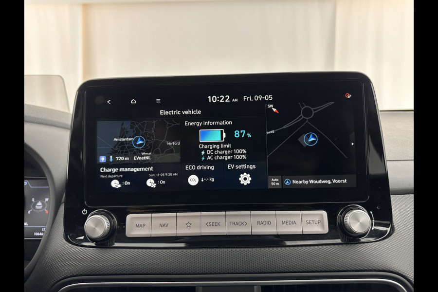 Hyundai Kona EV Fashion 64 kWh [ 3-Fase ] (INCL.BTW) *ADAPTIVE-CRUISE | NAVI-FULLMAP | KEYLESS | CAMERA | KRELL-AUDIO | COMFORT-SEATS | COMFORT-SEATS | PDC | 17''ALU*