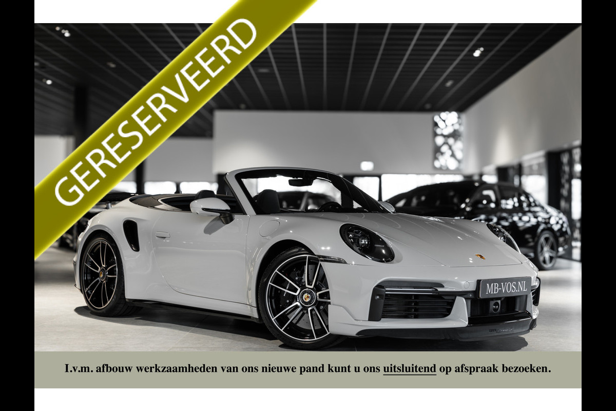 Porsche 911 Cabrio 3.8 Turbo S Aerokit|Ceramic|Lift|PP|Sportuitlaat|Stoelkoeling|Innodrive|Keyless|Krijt Porsche 911 Cabrio 3.8 Turbo S Aerokit|Ceramic|Lift|PP|Sportuitlaat|Stoelkoeling|Innodrive|Keyless|Krijt