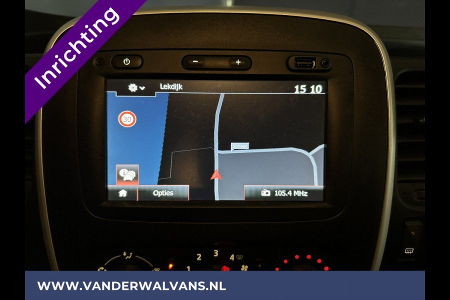 Renault Trafic 1.6 dCi L1H1 inrichting Euro6 Airco | Imperiaal | Trekhaak | Navigatie | Cruisecontrol | LED Parkeersensoren, Bijrijdersbank