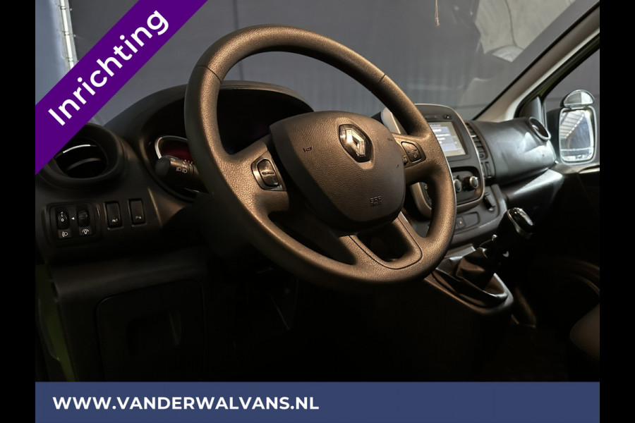Renault Trafic 1.6 dCi L1H1 inrichting Euro6 Airco | Imperiaal | Trekhaak | Navigatie | Cruisecontrol | LED Parkeersensoren, Bijrijdersbank