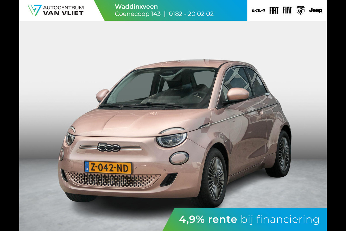 Fiat 500E 42 kWh | Clima | Cruise | Pack Winter | BSM | 16" | LED | Apple Carplay Fiat 500E 42 kWh | Clima | Cruise | Pack Winter | BSM | 16" | LED | Apple Carplay