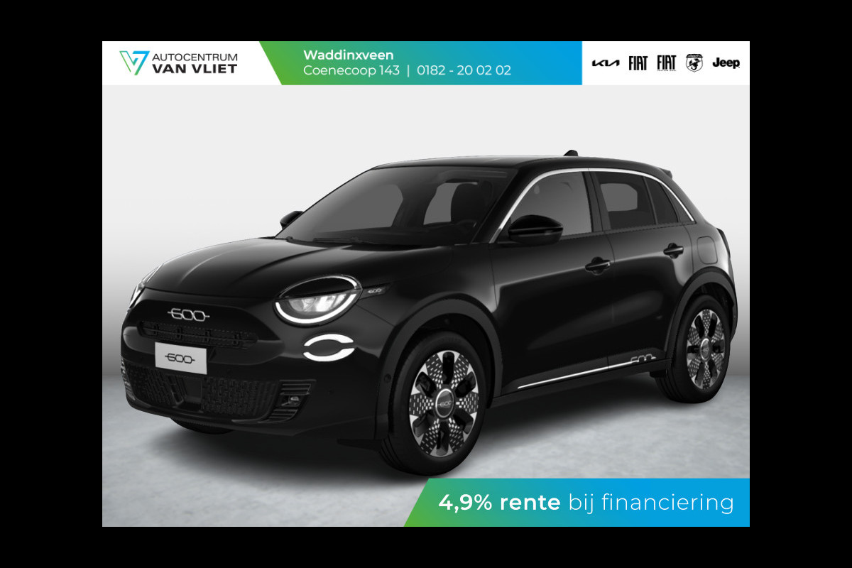 Fiat 600 1.2 Hybrid La Prima | Leder | Stoelmassage | Trekhaak | Camera| Carplay | Adapt. Cruise | Winter Pack Fiat 600 1.2 Hybrid La Prima | Leder | Stoelmassage | Trekhaak | Camera| Carplay | Adapt. Cruise | Winter Pack