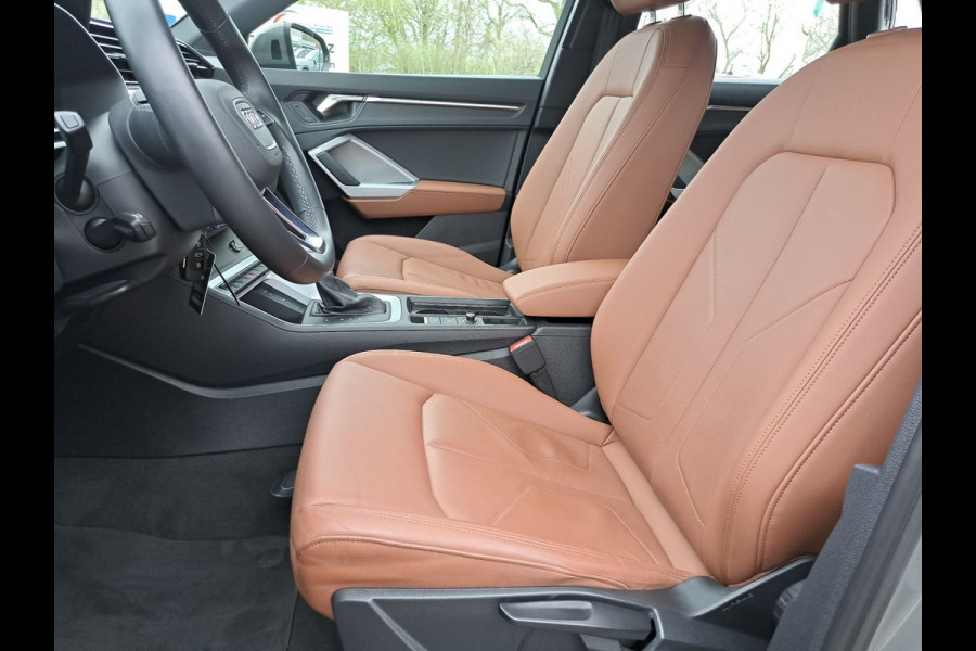 Audi Q3 45 TFSI e ** VIRTUAL, BRUIN LEDER, PANORAMA, APPLE, 18-inch LMV, ALLWETTER BND  ** 1e EIG - UNFALLFREI ** ** INFORMEER OOK NAAR ONZE AANTREKKELIJKE FINANCIAL-LEASE TARIEVEN **